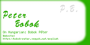 peter bobok business card